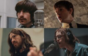 Watch actors in upcoming Beatles biopics recreate iconic ‘Abbey Road’ album cover